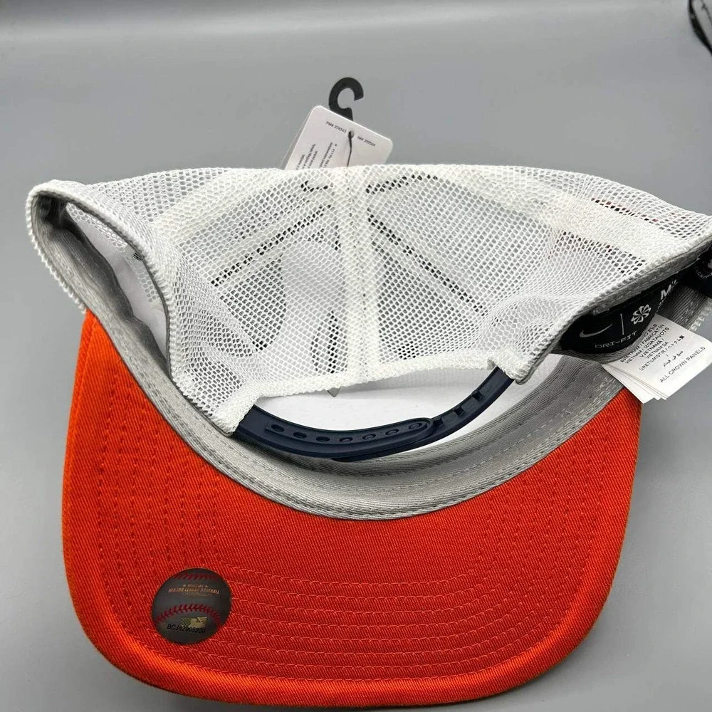Houston Astros x Nike Pro Trucker Hat Men M-L Navy Orange‎ Dri-Fit Snap Back New